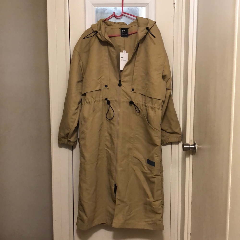 Nike NWT trench style with hood jacket